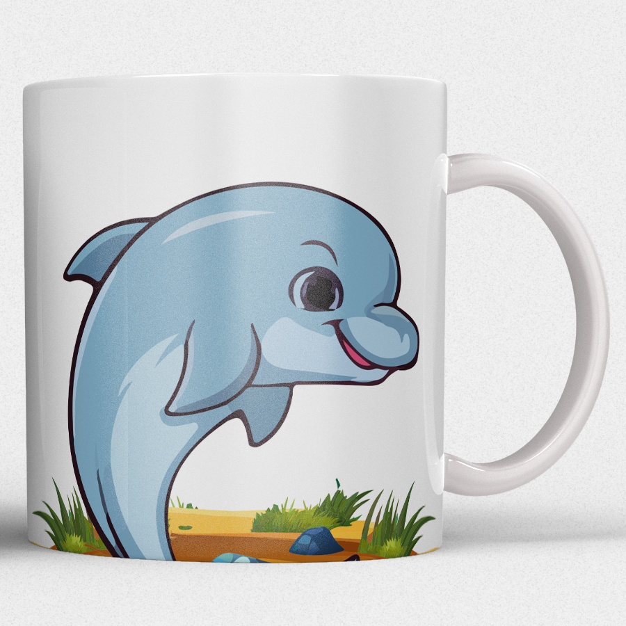 Beker Mok met Dolfijn