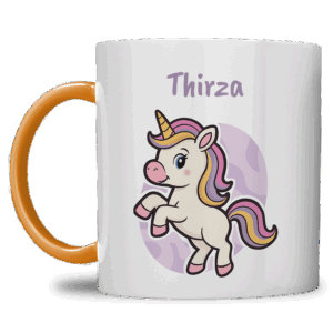 Kindermok met Eenhoorn 2 en eigen naam in diverse kleuren