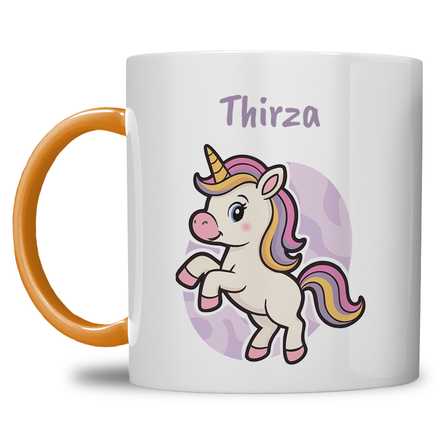 Kindermok met Eenhoorn 2 en eigen naam in diverse kleuren