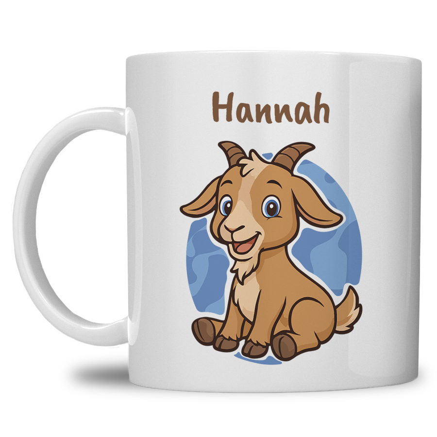 Kindermok met Geit en Eigen Naam in diverse kleuren