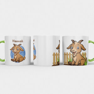 Kindermok met Geit en Eigen Naam in diverse kleuren