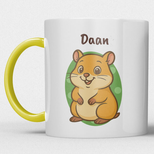 Kindermok met Hamster en eigen naam in diverse kleuren - Afbeelding 28