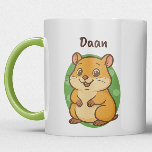 Kindermok met Hamster en eigen naam in diverse kleuren - Afbeelding 26