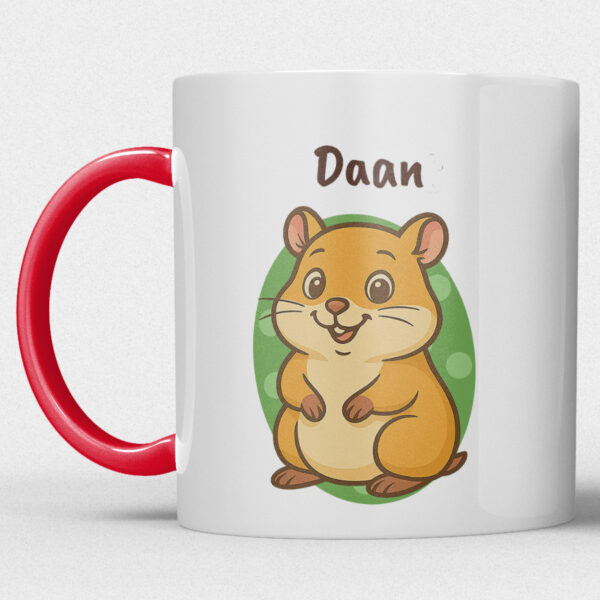 Kindermok met Hamster en eigen naam in diverse kleuren - Afbeelding 24