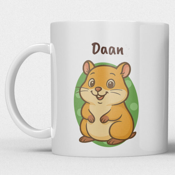 Kindermok met Hamster en eigen naam in diverse kleuren - Afbeelding 22
