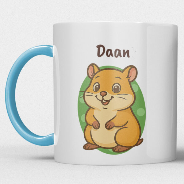 Kindermok met Hamster en eigen naam in diverse kleuren - Afbeelding 21