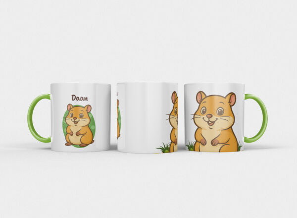 Kindermok met Hamster en eigen naam in diverse kleuren - Afbeelding 17
