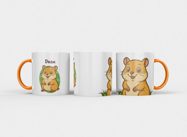 Kindermok met Hamster en eigen naam in diverse kleuren - Afbeelding 15