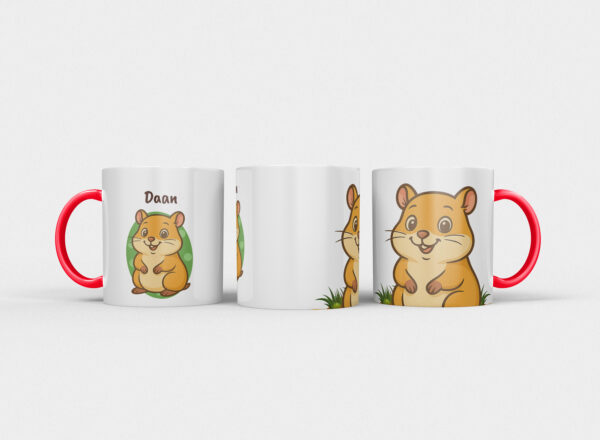 Kindermok met Hamster en eigen naam in diverse kleuren - Afbeelding 14