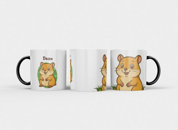 Kindermok met Hamster en eigen naam in diverse kleuren - Afbeelding 12