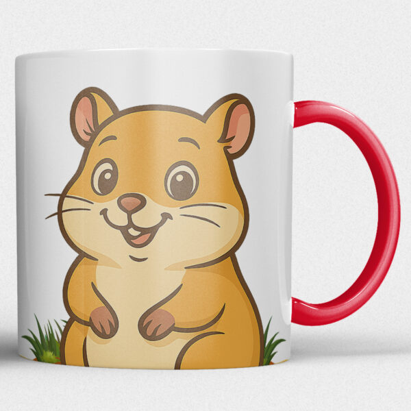 Kindermok met Hamster en eigen naam in diverse kleuren - Afbeelding 4