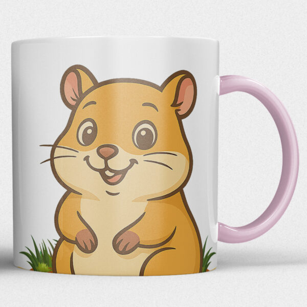 Kindermok met Hamster en eigen naam in diverse kleuren - Afbeelding 3