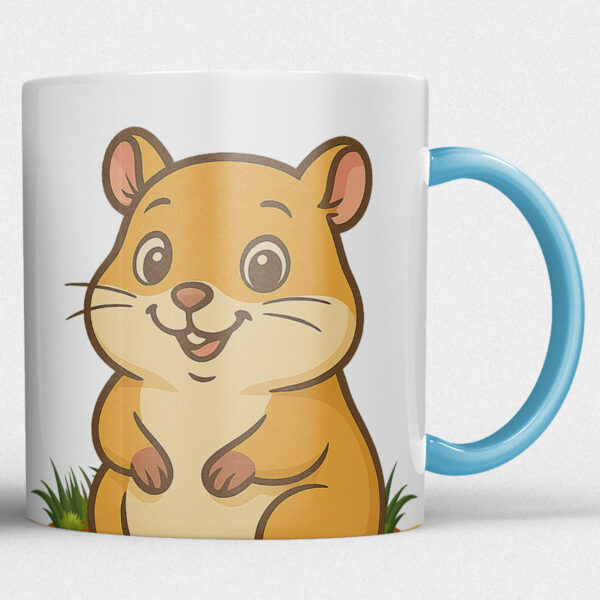 Kindermok met Hamster en eigen naam in diverse kleuren - Afbeelding 2