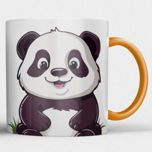 Kindermok met Panda en eigen naam in diverse kleuren