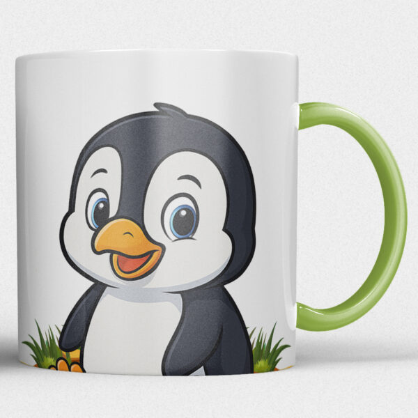 Kindermok met Pinguïn en eigen naam in diverse kleuren - Afbeelding 6