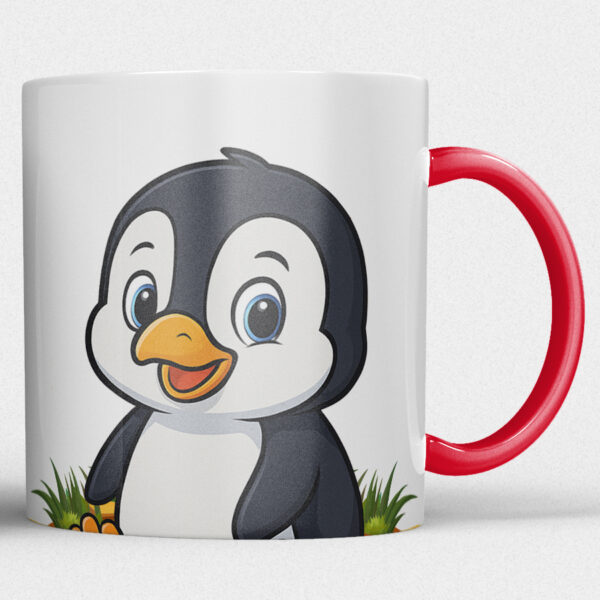 Kindermok met Pinguïn en eigen naam in diverse kleuren - Afbeelding 5