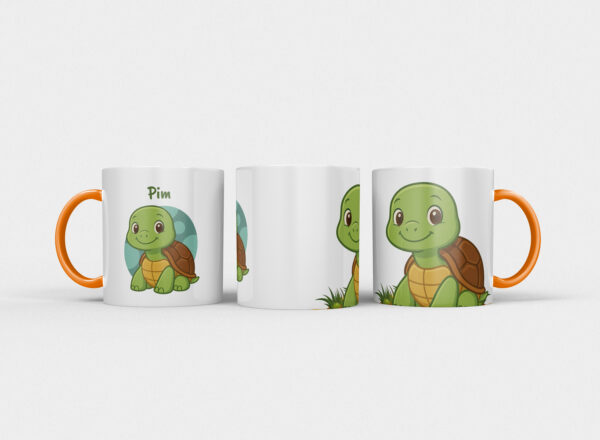 Kindermok met Schildpad en eigen naam in diverse kleuren - Afbeelding 17