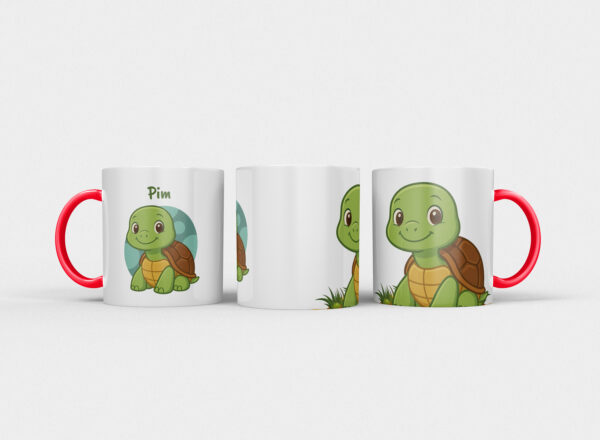 Kindermok met Schildpad en eigen naam in diverse kleuren - Afbeelding 16