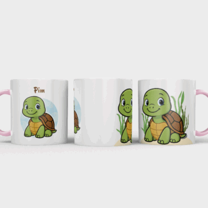 Kindermok met Schildpad en eigen naam in diverse kleuren