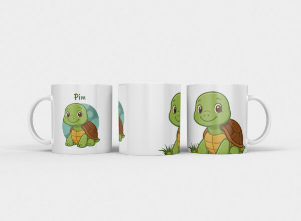 Kindermok met Schildpad en eigen naam in diverse kleuren - Afbeelding 14