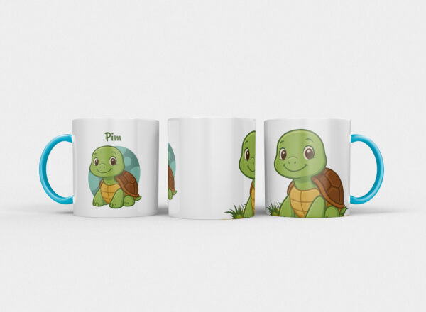 Kindermok met Schildpad en eigen naam in diverse kleuren - Afbeelding 13