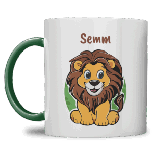 Kindermok met Leeuw en eigen naam in diverse kleuren