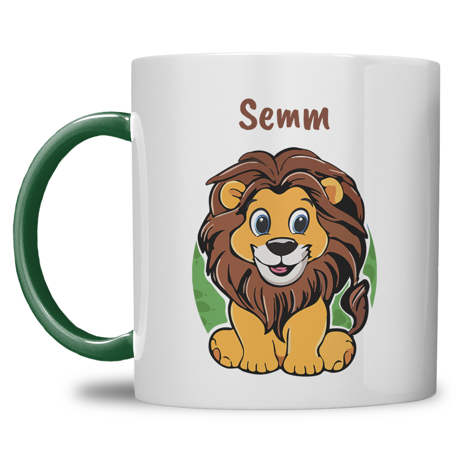 Kindermok met Leeuw en eigen naam in diverse kleuren