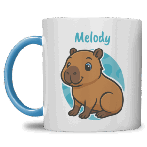 Kindermok met Capibara en Eigen Naam in diverse kleuren