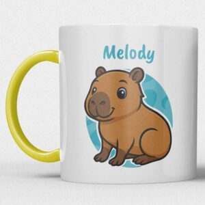 Kindermok met Capibara en Eigen Naam in diverse kleuren