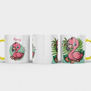 Rosie de flamingo | Kindermok met eigen naam