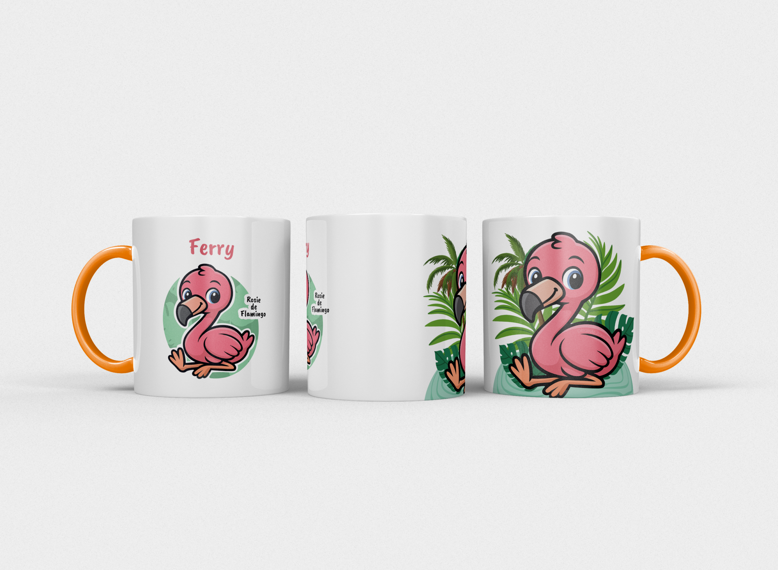 Rosie de flamingo | Kindermok met eigen naam - Afbeelding 4
