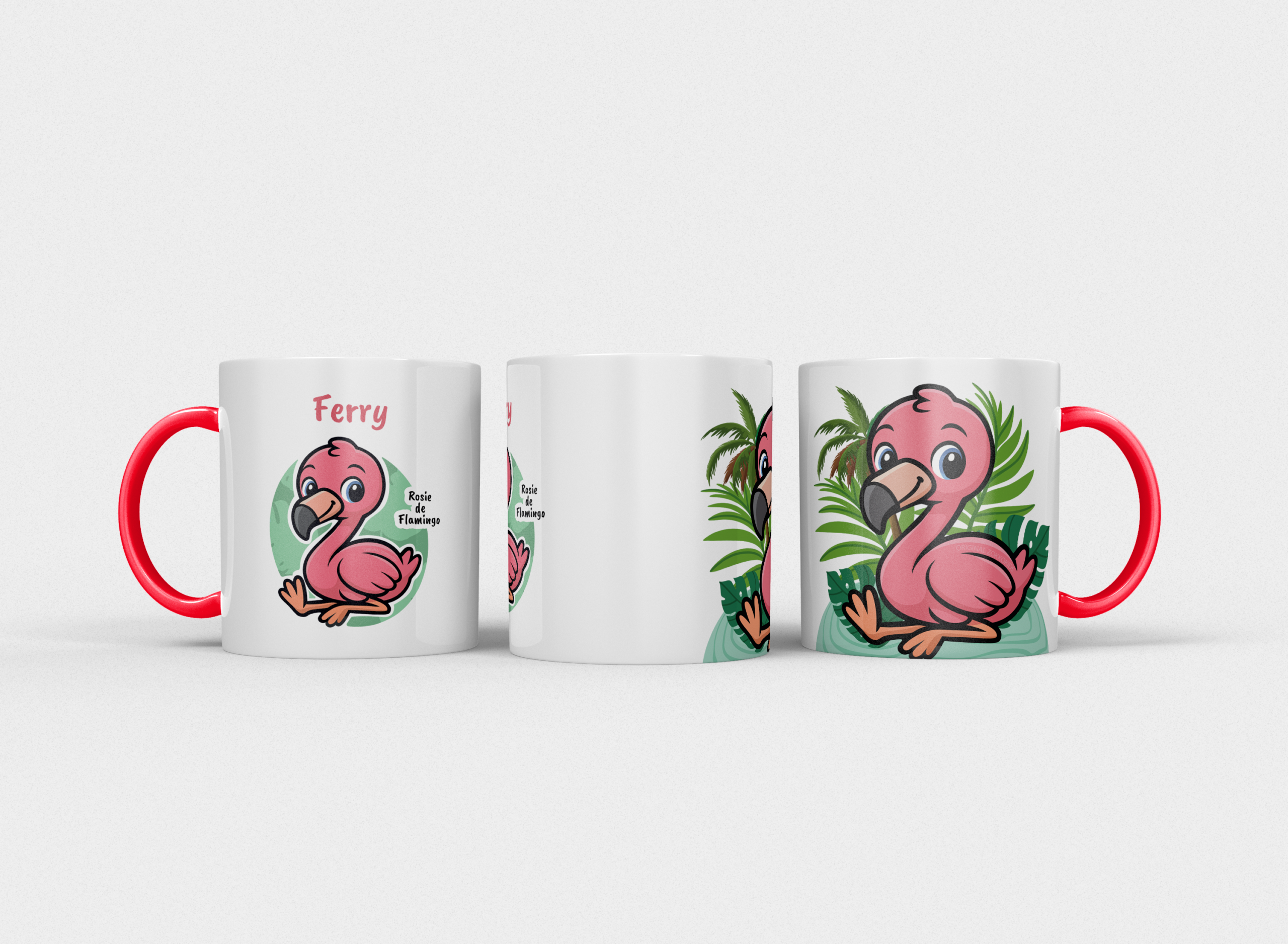 Rosie de flamingo | Kindermok met eigen naam - Afbeelding 5