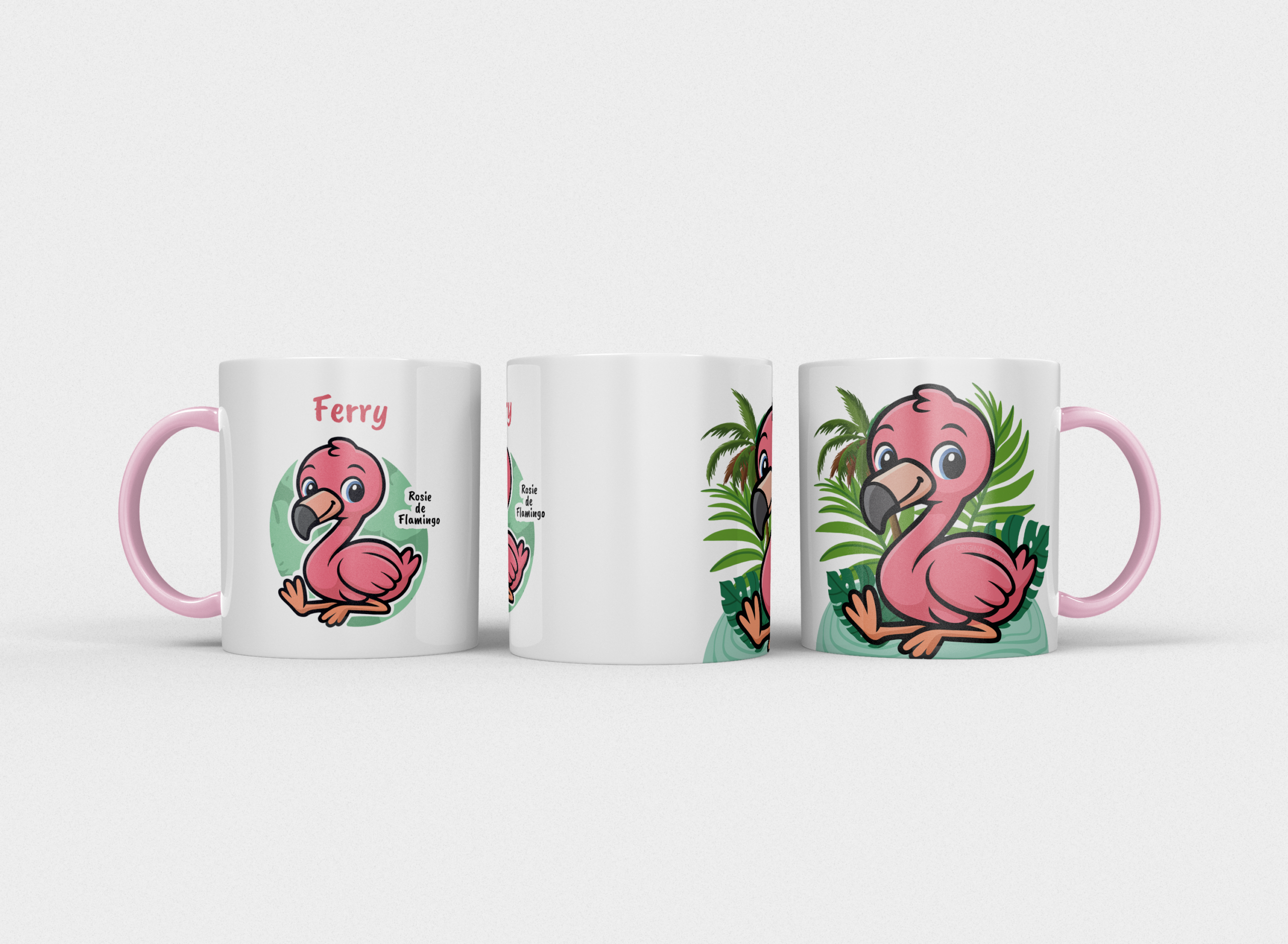 Rosie de flamingo | Kindermok met eigen naam - Afbeelding 6