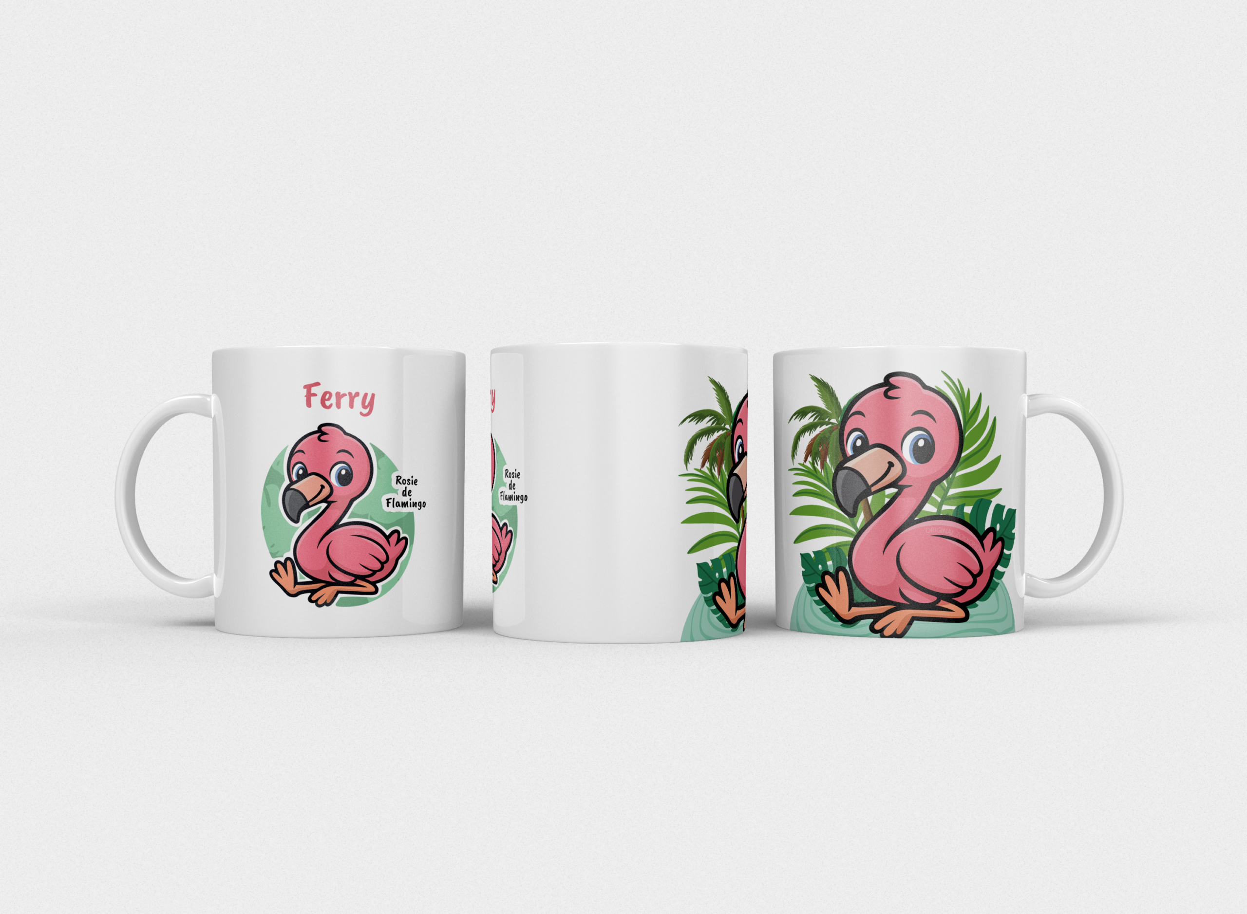 Rosie de flamingo | Kindermok met eigen naam - Afbeelding 7