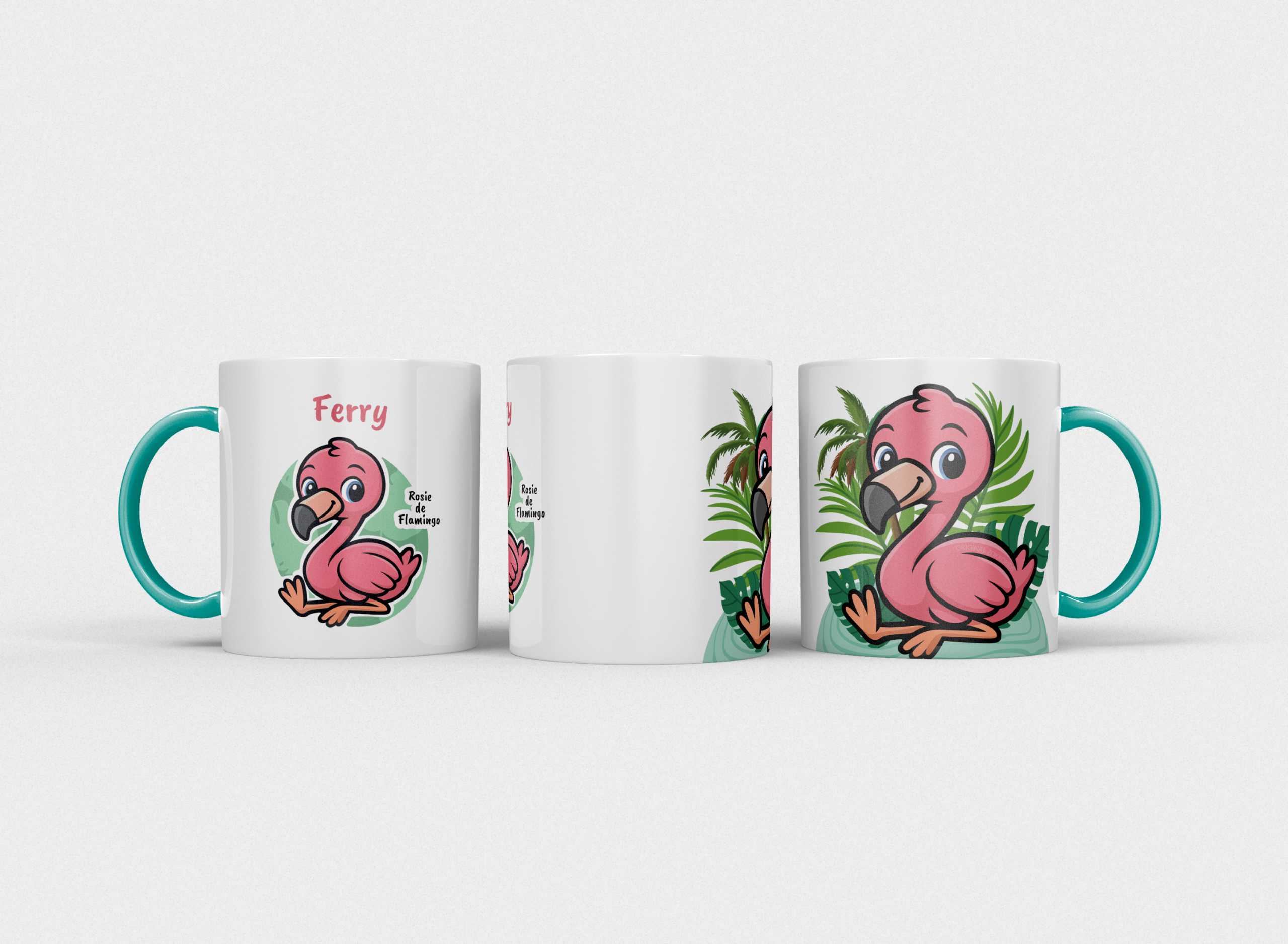Rosie de flamingo | Kindermok met eigen naam - Afbeelding 8