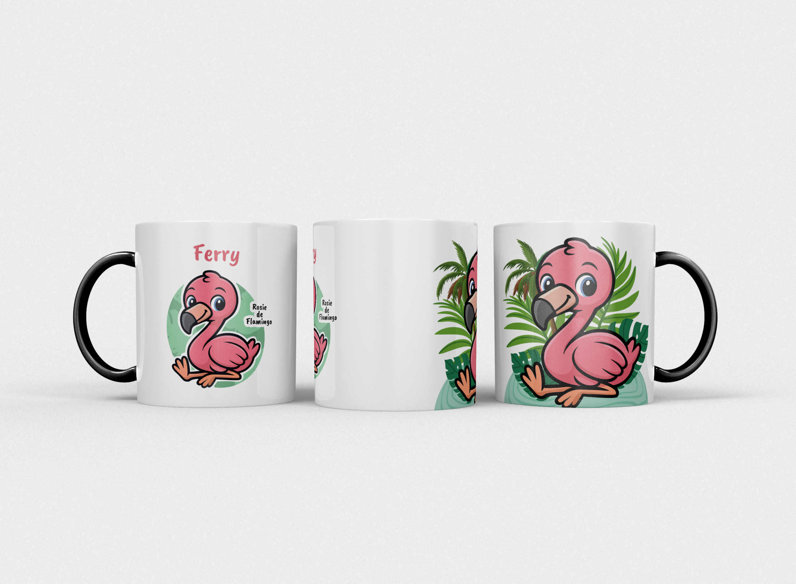 Rosie de flamingo | Kindermok met eigen naam - Afbeelding 9