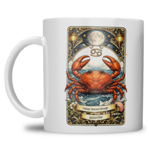 Gepersonaliseerde sterrenbeeld Kreeft Mok – Met Naam & Geboortedatum