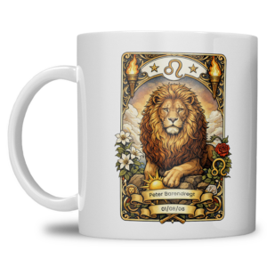 Gepersonaliseerde sterrenbeeld Leeuw Mok – Met Naam & Geboortedatum