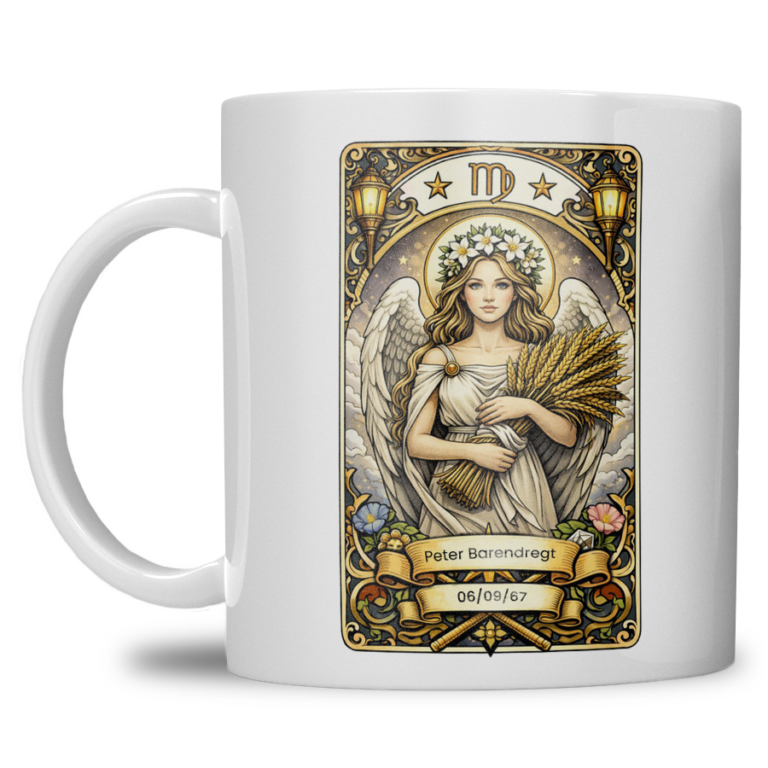 Gepersonaliseerde sterrenbeeld Maagd Mok – Met Naam & Geboortedatum