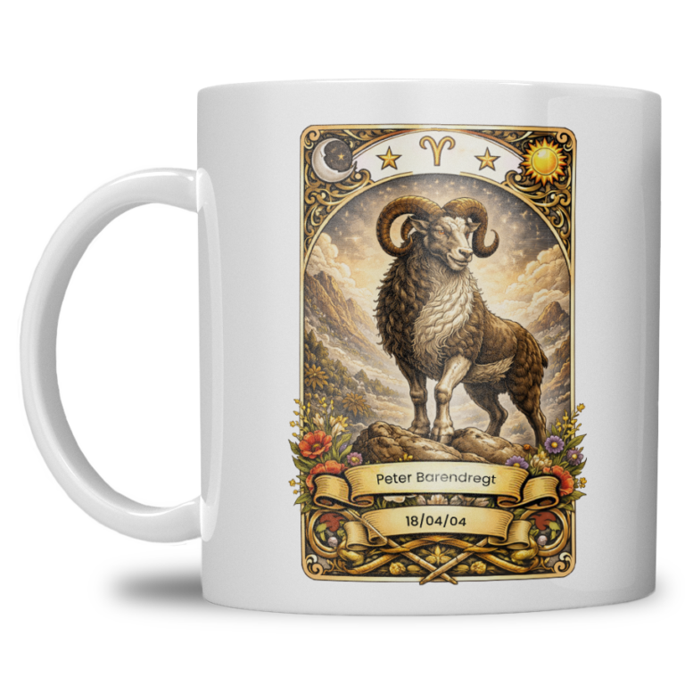 Gepersonaliseerde sterrenbeeld Ram Mok – Met Naam & Geboortedatum