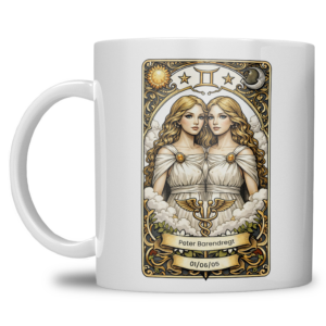 Gepersonaliseerde sterrenbeeld Tweelingen Mok – Met Naam & Geboortedatum