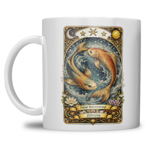 Gepersonaliseerde sterrenbeeld Vissen Mok – Met Naam & Geboortedatum