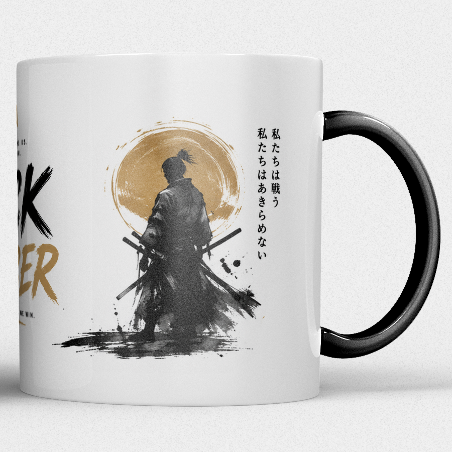 Gepersonaliseerde “Fuck Cancer” Mok – Samurai Waterverf Design met Awareness Ribbon en Naam - Afbeelding 10